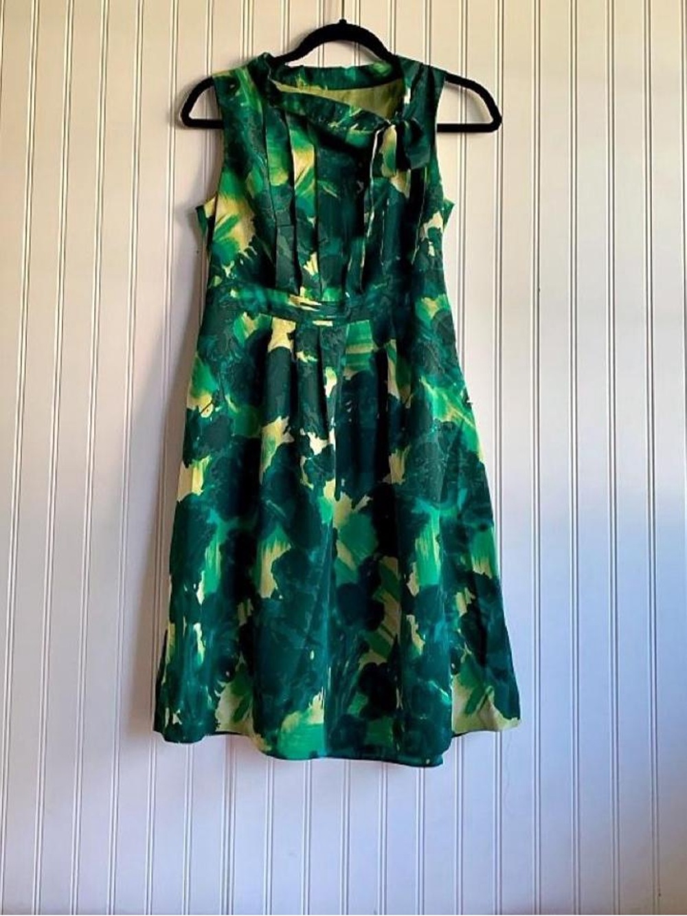 Merona Green Watercolor Midi Dress